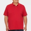 St. John's Bay Premium Stretch Big And Tall Mens Classic Fit Short Sleeve Polo Shirt In Red