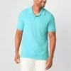 St. John's Bay Premium Stretch Mens Classic Fit Short Sleeve Polo Shirt In Blue