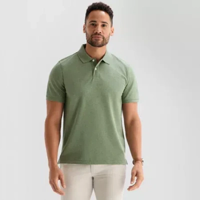 St. John's Bay Premium Stretch Mens Classic Fit Short Sleeve Polo Shirt In Green