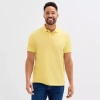 St. John's Bay Premium Stretch Mens Classic Fit Short Sleeve Polo Shirt In Yellow