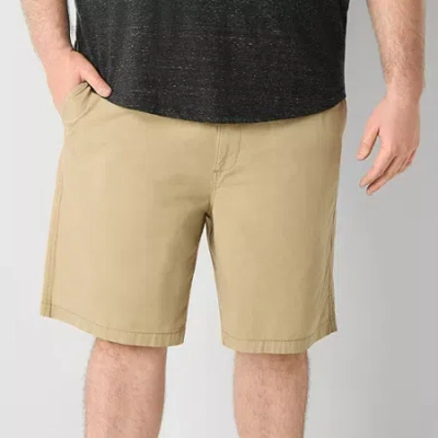 St. John's Bay Pull-on Deck 10" & 11" Mens Big And Tall Stretch Fabric Chino Short In Neutral