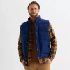 St. John's Bay Quilted Cargo Mens Heavyweight Puffer Vest In Blue