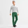 St. John's Bay Stretch Chino Mens Straight Fit Flat Front Pant In Green