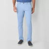 St. John's Bay Stretch Chino Mens Straight Slim Fit Flat Front Pant In Blue