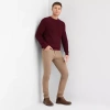 St. John's Bay Stretch Mens Slim Fit Flat Front Pant In Brown