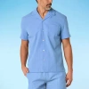 St. John's Bay Striped Swim Shirt In Blue