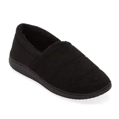 St. John's Bay Suede Scuff Mens Memory Foam Clog Slippers In Black