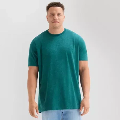 St. John's Bay Super Soft Mens Crew Neck Short Sleeve Big And Tall T-shirt In Green