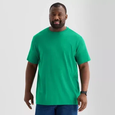 St. John's Bay Super Soft Mens Crew Neck Short Sleeve Big And Tall T-shirt In Green