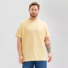 St. John's Bay Super Soft Mens Crew Neck Short Sleeve Big And Tall T-shirt In Yellow