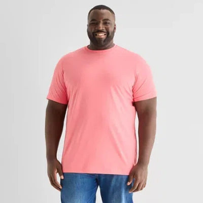 St. John's Bay Super Soft Mens Crew Neck Short Sleeve Big And Tall T-shirt In Pink