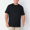 St. John's Bay Super Soft Mens Crew Neck Short Sleeve Quick Dry Big And Tall T-shirt In Black