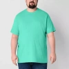St. John's Bay Super Soft Mens Crew Neck Short Sleeve Quick Dry Big And Tall T-shirt In Green