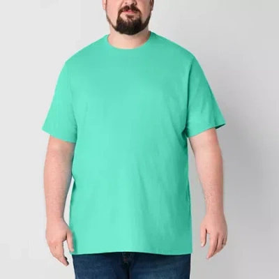 St. John's Bay Super Soft Mens Crew Neck Short Sleeve Quick Dry Big And Tall T-shirt In Green