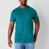 St. John's Bay Super Soft Mens Crew Neck Short Sleeve Quick Dry Big And Tall T-shirt In Blue