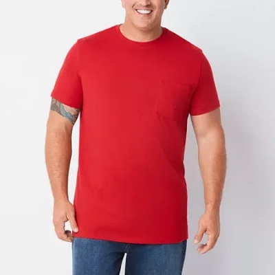 St. John's Bay Super Soft Mens Crew Neck Short Sleeve Quick Dry Big And Tall T-shirt In Red