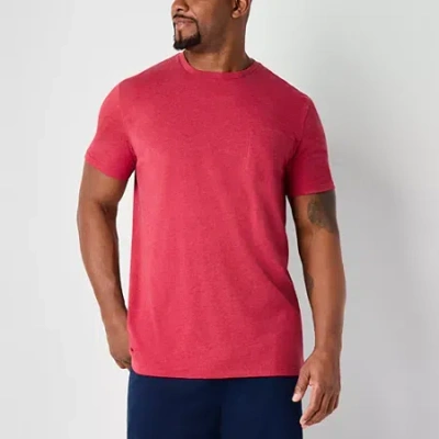 St. John's Bay Super Soft Mens Crew Neck Short Sleeve Quick Dry Big And Tall T-shirt In Red