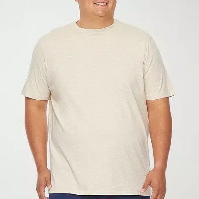St. John's Bay Super Soft Mens Crew Neck Short Sleeve Quick Dry Big And Tall T-shirt In Neutral