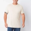 St. John's Bay Super Soft Mens Crew Neck Short Sleeve Quick Dry Big And Tall T-shirt In Neutral