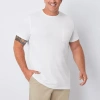 St. John's Bay Super Soft Mens Crew Neck Short Sleeve Quick Dry Big And Tall T-shirt In White