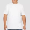 St. John's Bay Super Soft Mens Crew Neck Short Sleeve Quick Dry Big And Tall T-shirt In White