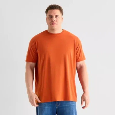 St. John's Bay Super Soft Mens Crew Neck Short Sleeve Quick Dry Big And Tall T-shirt In Black