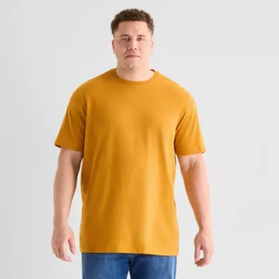 St. John's Bay Super Soft Mens Crew Neck Short Sleeve Quick Dry Big And Tall T-shirt In Gold