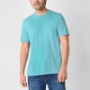 St. John's Bay Super Soft Mens Crew Neck Short Sleeve T-shirt In Blue