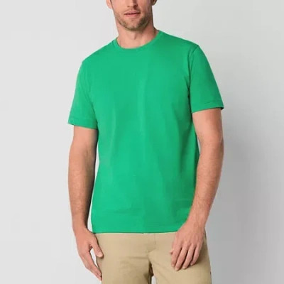 St. John's Bay Super Soft Mens Crew Neck Short Sleeve T-shirt In Green