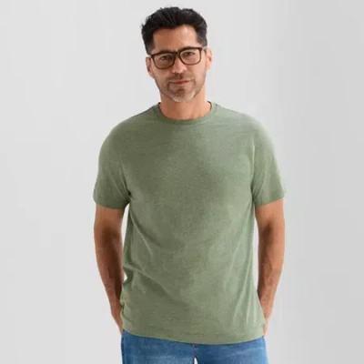 St. John's Bay Super Soft Mens Crew Neck Short Sleeve T-shirt In Green