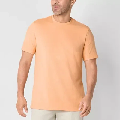 St. John's Bay Super Soft Mens Crew Neck Short Sleeve T-shirt In Yellow