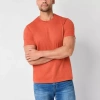 St. John's Bay Super Soft Mens Crew Neck Short Sleeve T-shirt In Orange