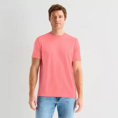 St. John's Bay Super Soft Mens Crew Neck Short Sleeve T-shirt In Pink