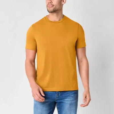 St. John's Bay Super Soft Mens Crew Neck Short Sleeve T-shirt In Orange