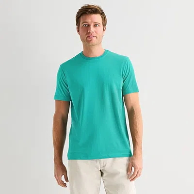 St. John's Bay Super Soft Mens Crew Neck Short Sleeve T-shirt In Green