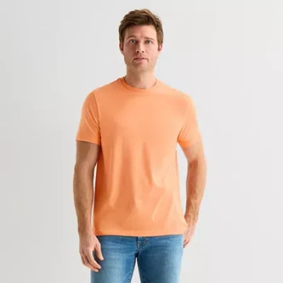 St. John's Bay Super Soft Mens Crew Neck Short Sleeve T-shirt In Orange