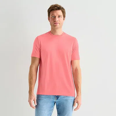 St. John's Bay Super Soft Mens Crew Neck Short Sleeve T-shirt In Pink