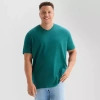 St. John's Bay Super Soft Mens V Neck Short Sleeve Quick Dry Big And Tall T-shirt In Green