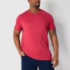 St. John's Bay Super Soft Mens V Neck Short Sleeve Quick Dry Big And Tall T-shirt In Red