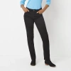 St. John's Bay Tall Secretly Slender Stretch Fabric Womens Mid Rise Straight Leg Jean In Black
