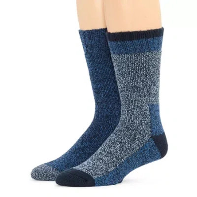 St. John's Bay Thermal Mens 2 Pair Boot Socks In Blue
