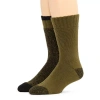 St. John's Bay Thermal Mens 2 Pair Boot Socks In Green