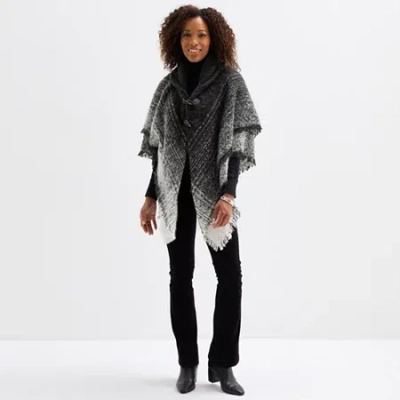 St. John's Bay Toggle Wrap Scarf In Black