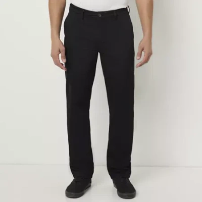 St. John's Bay Universal Wrinkle Free Easy Care Mens Classic Fit Flat Front Pant In Black