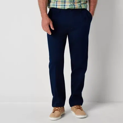 St. John's Bay Universal Wrinkle Free Easy Care Mens Classic Fit Pleated Pant In Blue