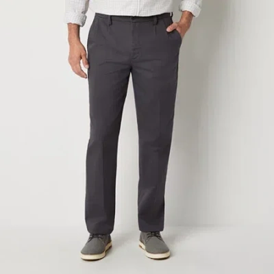 St. John's Bay Universal Wrinkle Free Easy Care Mens Classic Fit Pleated Pant In Gray