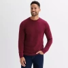St. John's Bay Waffle Mens Crew Neck Long Sleeve Classic Fit Thermal Top In Red