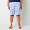 St. John's Bay Womens 11 1/2" Mid Rise Plus Bermuda Short In Blue
