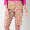 St. John's Bay Womens 11" Mid Rise Bermuda Short In Brown