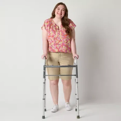 St. John's Bay Womens 11" Plus Easy-on + Easy-off Bermuda Short In Brown